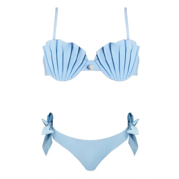 NWT Bahia Maria La Joya Seashell Bikini Set in Periwinkle (Medium) - Picture 1 of 9